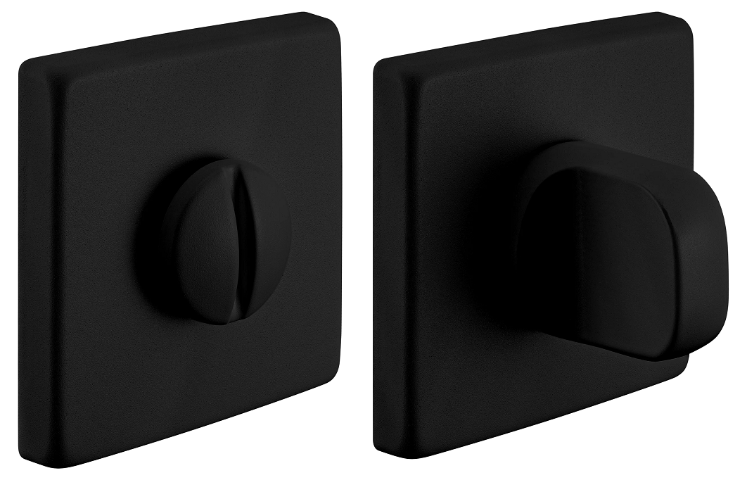 Завертка дверная LUX-WC-S5 NERO-ST, цвет - черный soft-touch фото купить Киров