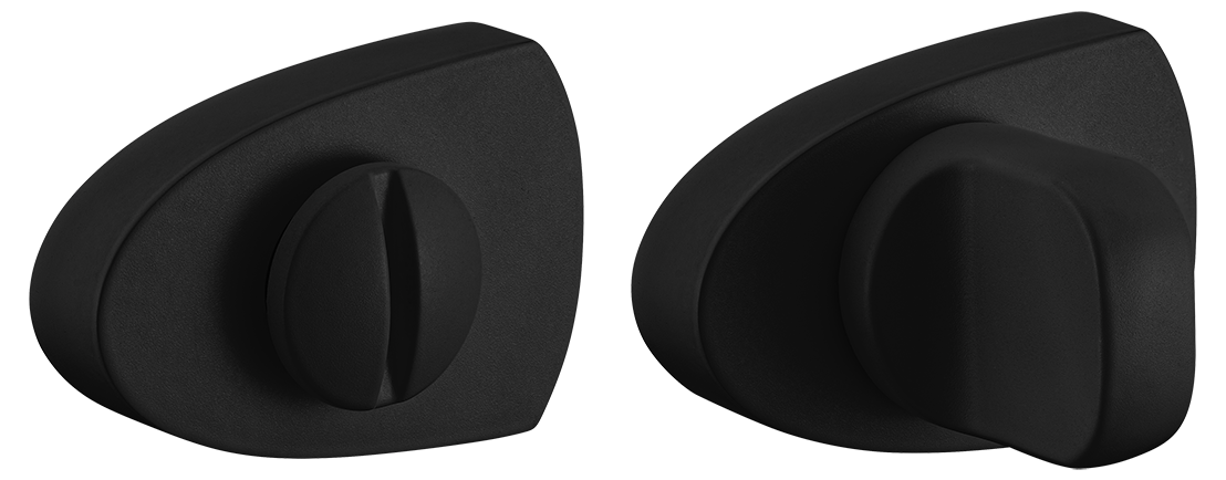 Завертка сантехническая LUX-WC-UN NERO-ST цвет - черный soft-touch фото купить Киров