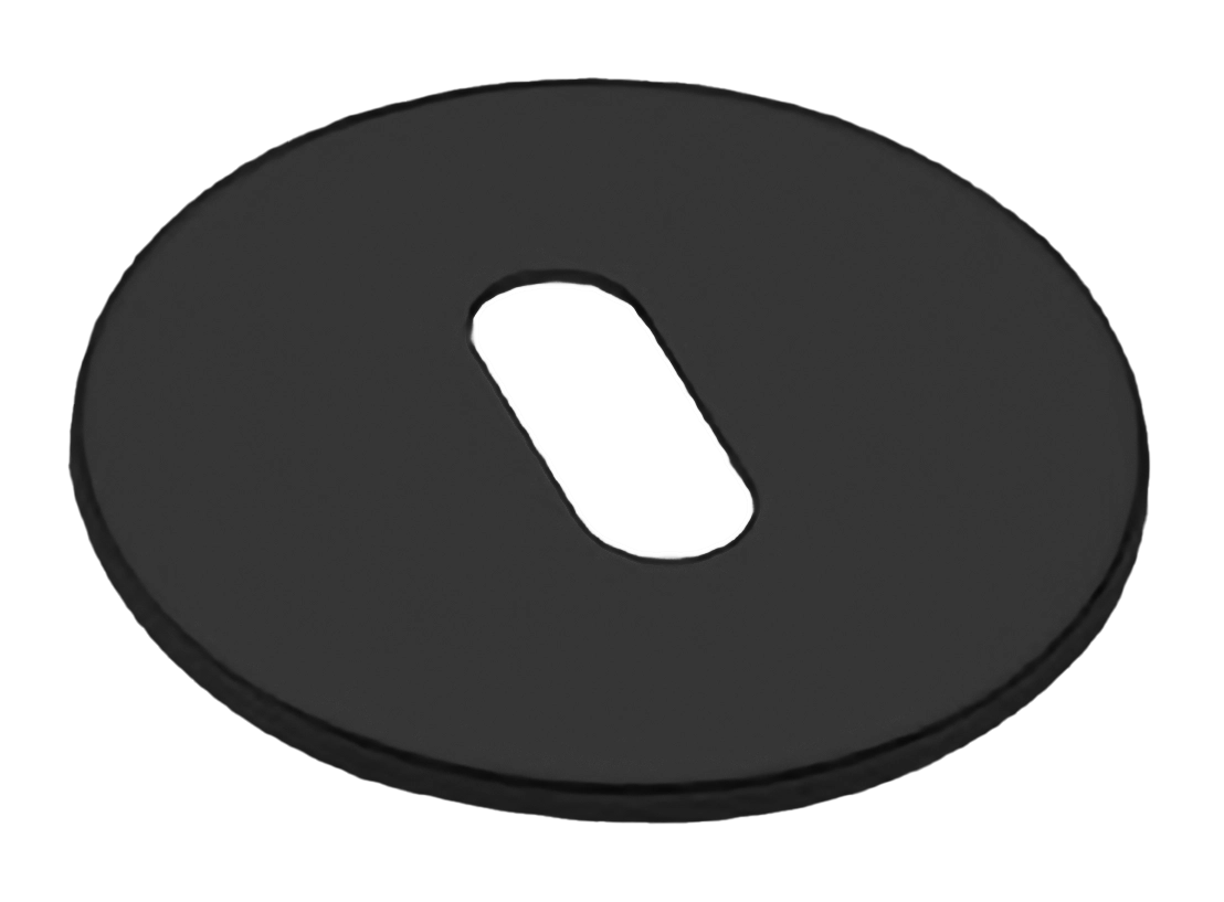 Накладка на ключевой цилиндр LUX-FK-R5 NERO на круглой розетке под ключ буратино, цвет - черный фото купить Киров