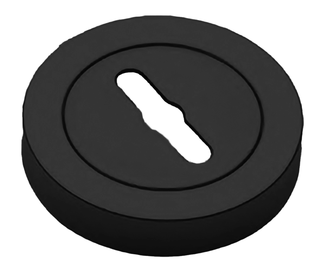 Накладка на ключевой цилиндр LUX-SK-R2 NERO на круглой розетке под сувальдный ключ, цвет - черный фото купить Киров