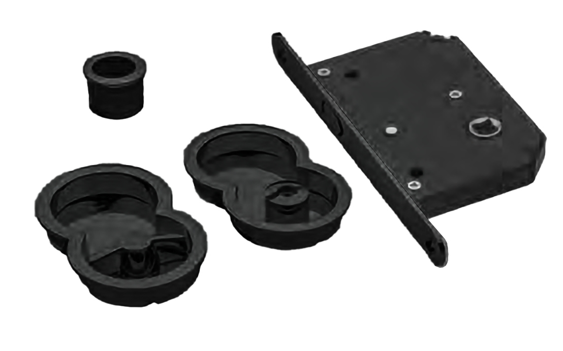 Ручки для раздвижных дверей INFINITY ART.85/B NERO с замком и заверткой, цвет - черный фото 1 Ручки для раздвижных дверей INFINITY ART.85/B NERO с замком и заверткой, цвет - черный фото купить Киров