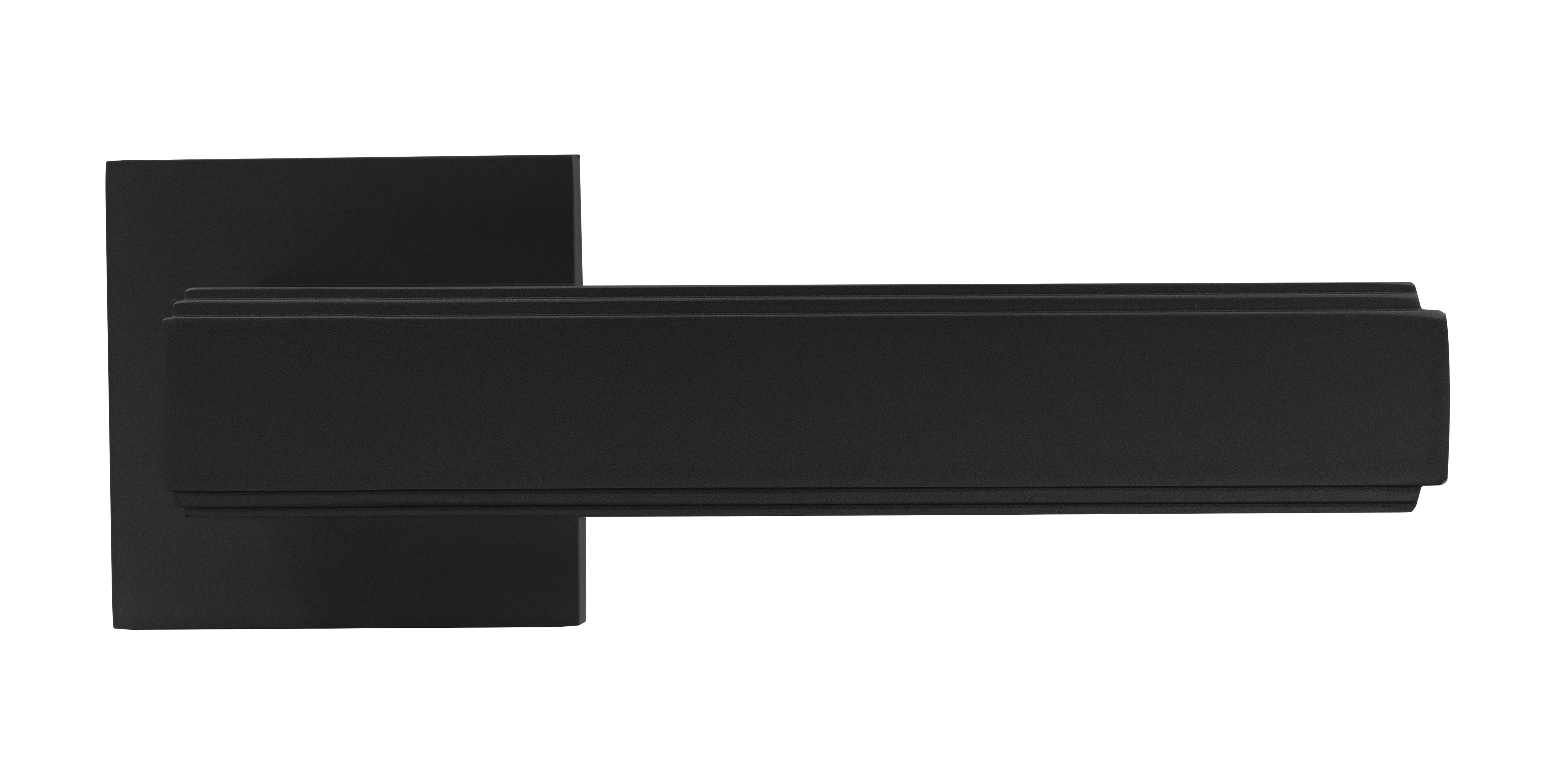 Ручка дверная MH-64-S6 BL STEPS на квадратной розетке 6 мм, цвет черный фото купить в Кирове