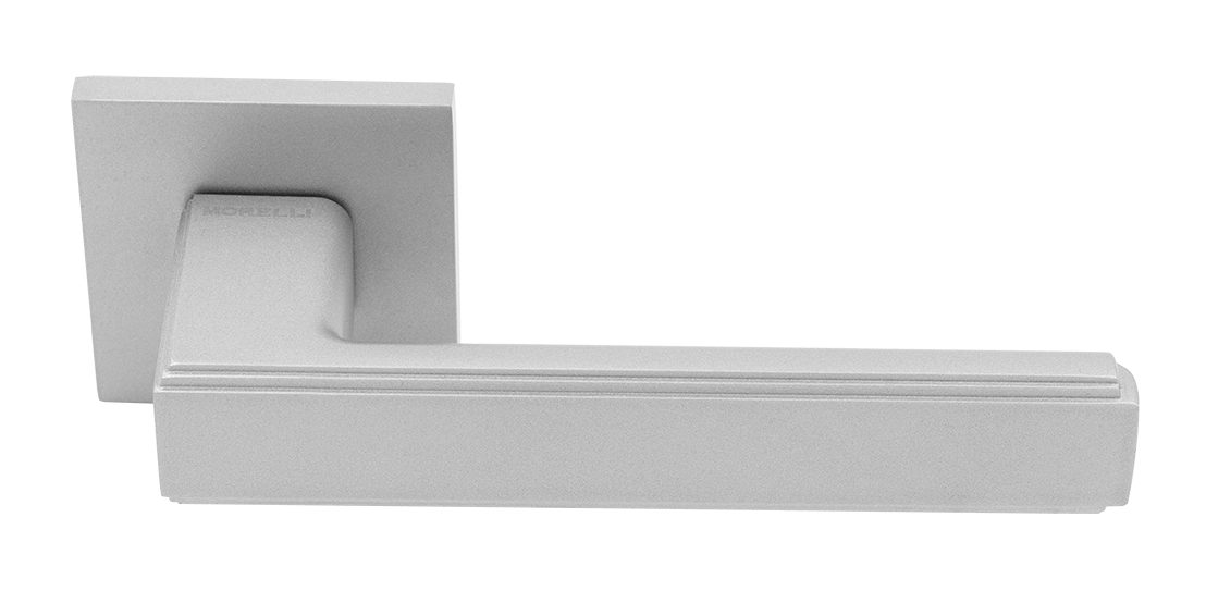 Ручка дверная MH-64-S6 ASC STEPS на квадратной розетке 6 мм, цвет анодированный матовый хром фото купить Киров