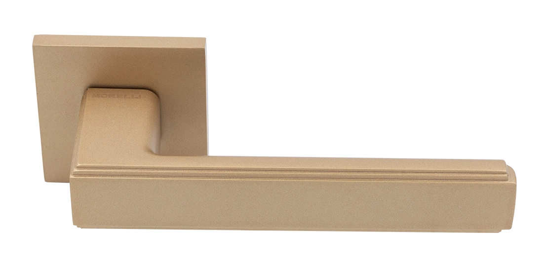 Ручка дверная MH-64-S6 FTG STEPS на квадратной розетке 6 мм, цвет матовое итальянское золото фото купить Киров