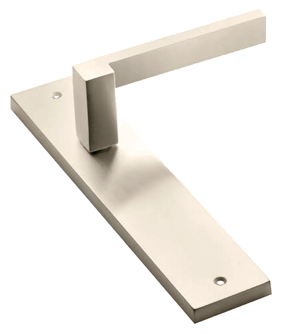 Ручка дверная на планке STONE PL NIS, цвет матовый никель, латунь фото купить в Кирове