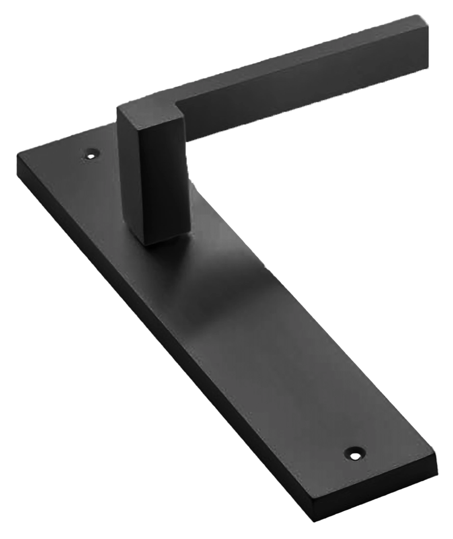 Ручка дверная на планке STONE PL NERO, цвет черный, латунь фото купить в Кирове