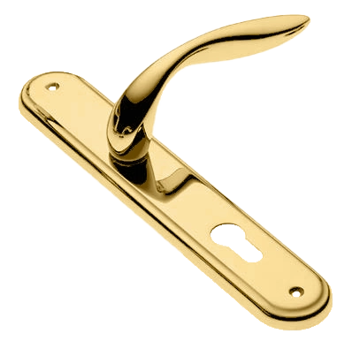 Ручка дверная на планке LEON PL OTL, цвет золото, латунь фото купить в Кирове