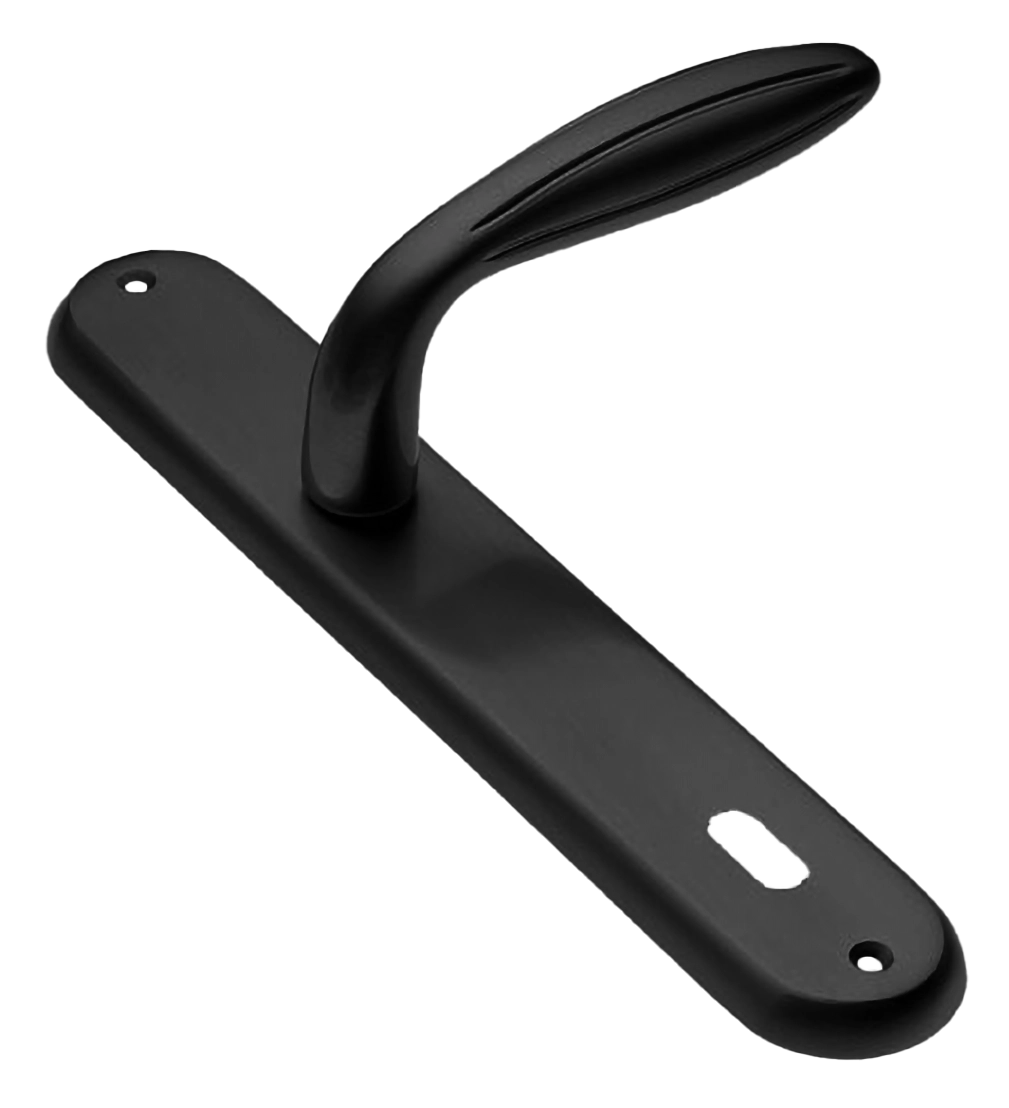 Ручка дверная на планке BUD PL NERO, цвет черный, латунь фото купить в Кирове