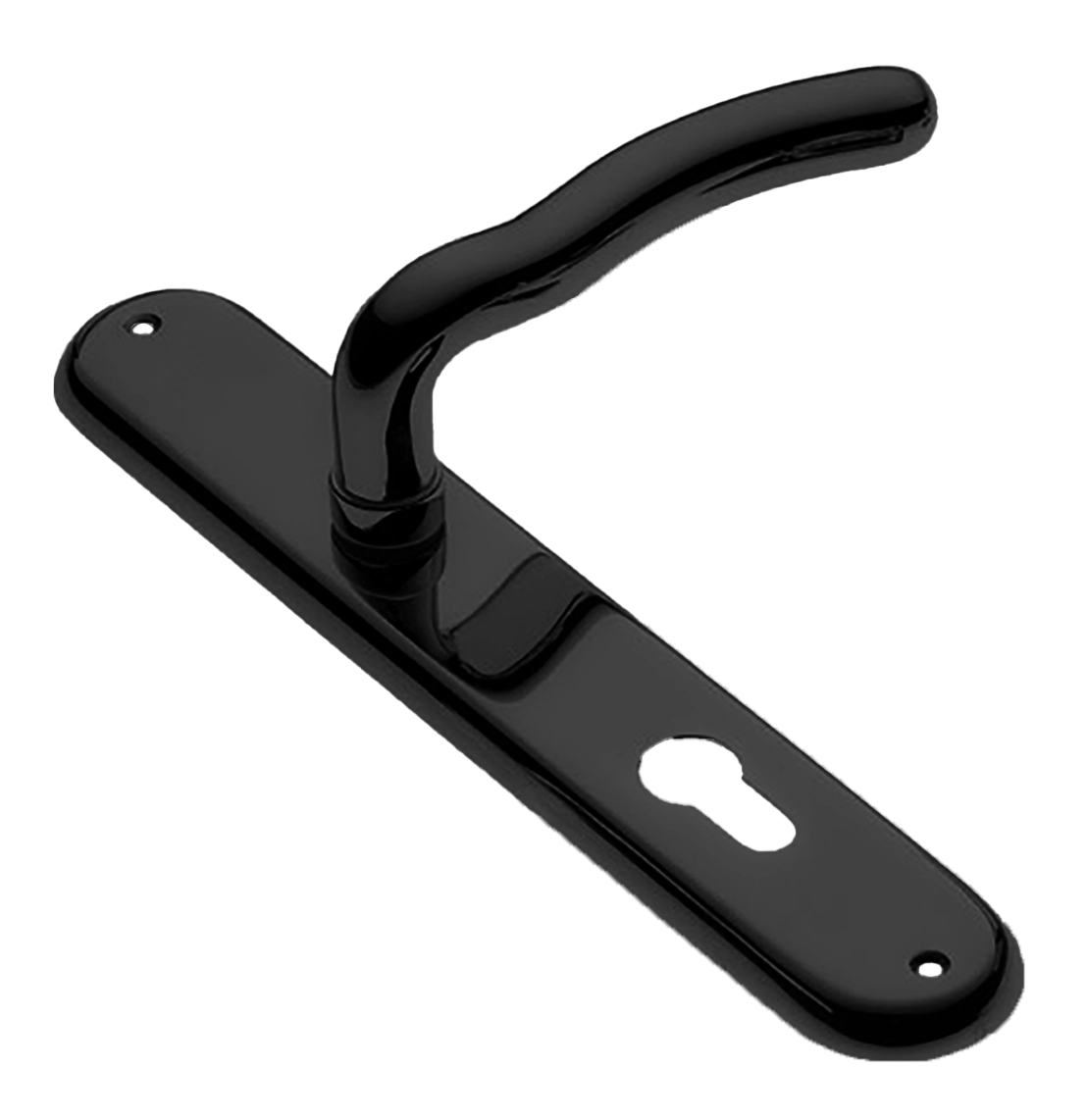 Ручка дверная на планке SNAKE PL NERO, цвет черный, латунь фото купить в Кирове