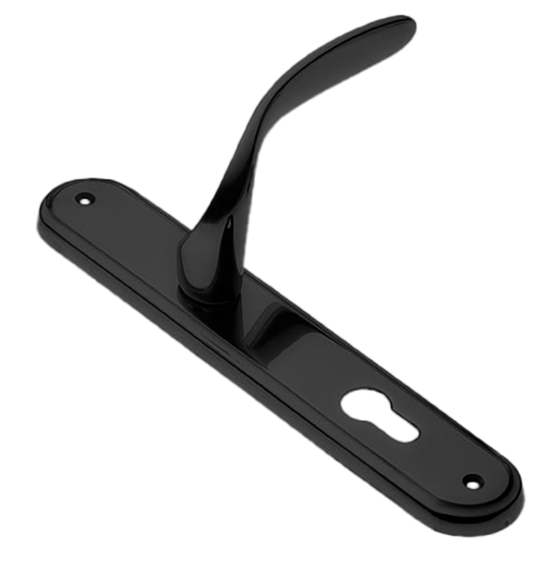 Ручка дверная на планке COBRA PL NERO, цвет черный, латунь фото купить в Кирове