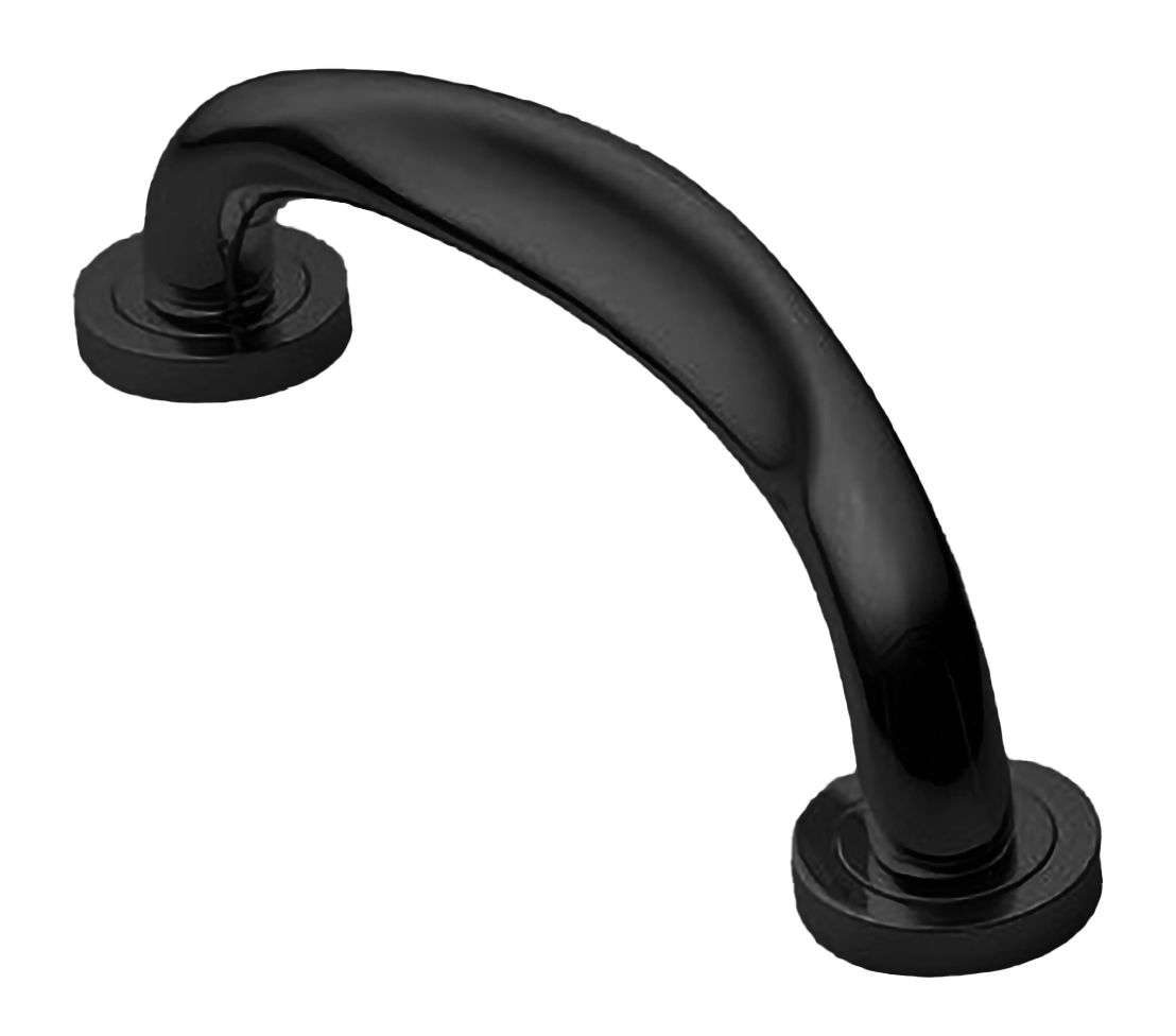 Ручка-скоба дверная RAFT PH NERO на круглой розетке, цвет черный, латунь фото купить в Кирове