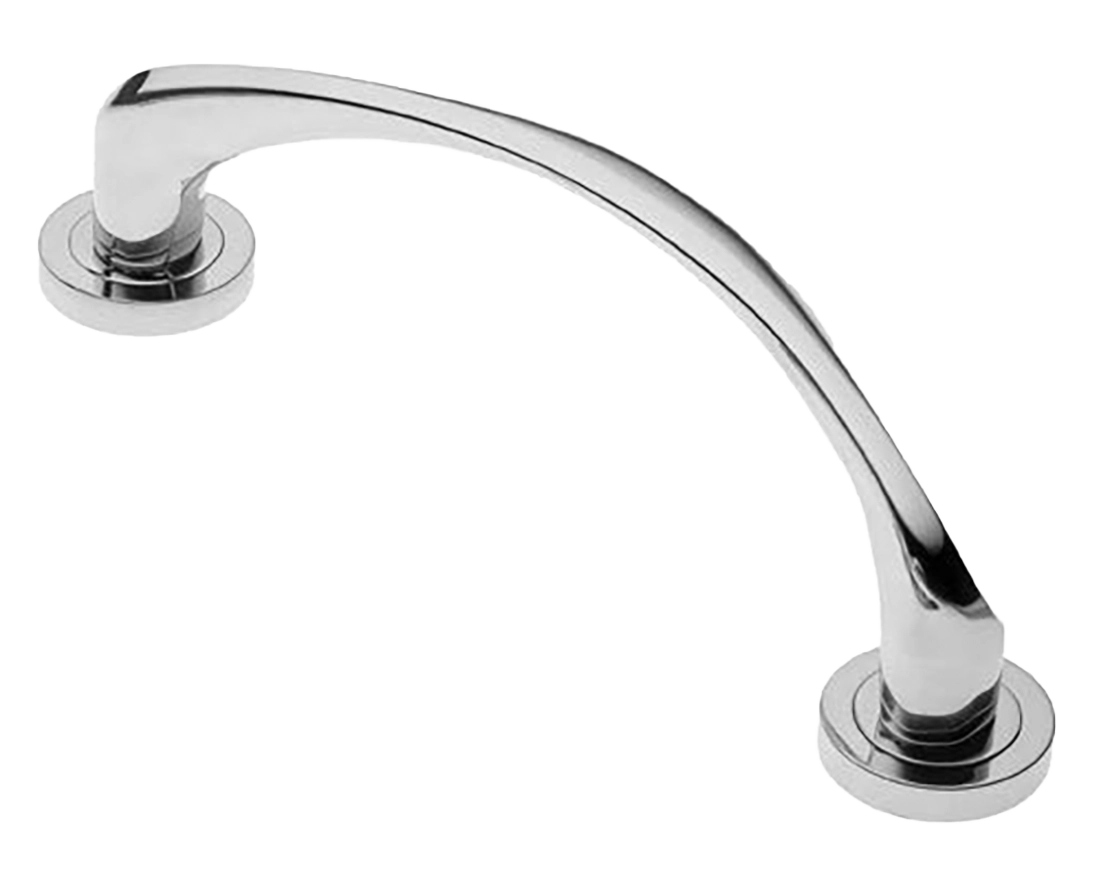 Ручка-скоба дверная COBRA PH CRO на круглой розетке, цвет хром, латунь фото купить в Кирове