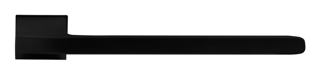 Ручка дверная SPUTNIK-SM NERO-ST с невидимой квадратной розеткой, цвет черный soft-touch, ЦАМ фото купить в Кирове