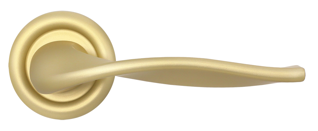 Ручка дверная SKYSCRAPER R7 AH на круглой розетке, цвет Осенний мёд/Autumn Honey фото купить в Кирове