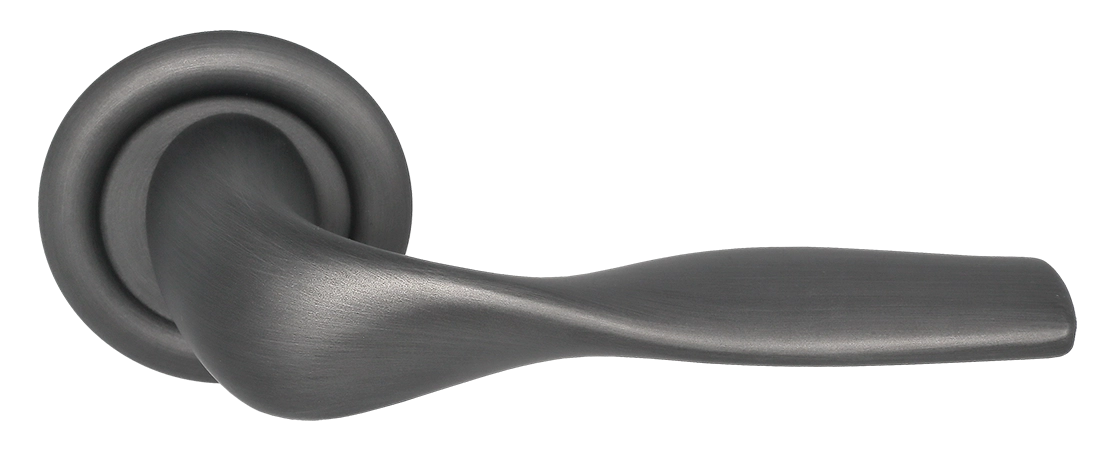 Ручка дверная LVB R7 SST на круглой розетке, цвет Летняя гроза/Summer Storm фото купить Киров