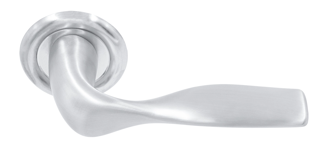 Ручка дверная LVB R7 WF на круглой розетке, цвет Зимняя стужа/Winter Frost фото купить Киров