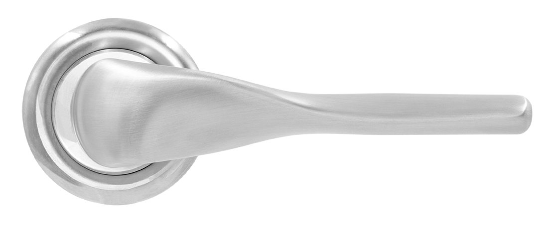 Ручка дверная LVB R7 WF на круглой розетке, цвет Зимняя стужа/Winter Frost фото купить в Кирове