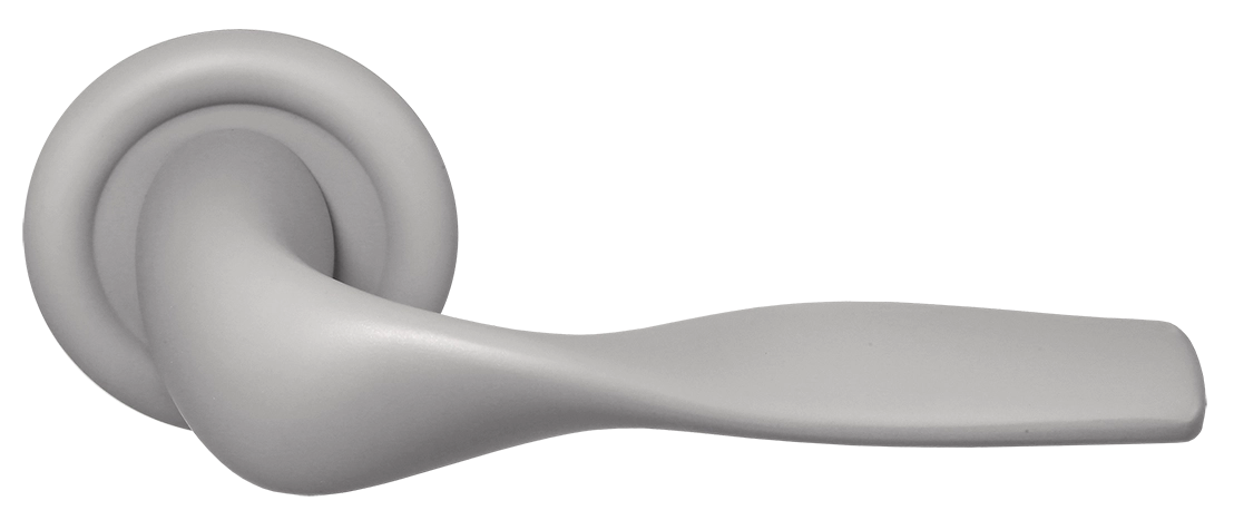 Ручка дверная LVB R7 SMI на круглой розетке, цвет Весенняя дымка/Spring Mist фото купить Киров