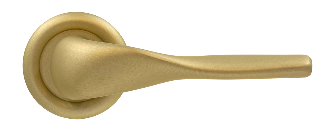 Ручка дверная LVB R7 AH на круглой розетке, цвет Осенний мёд/Autumn Honey фото купить в Кирове