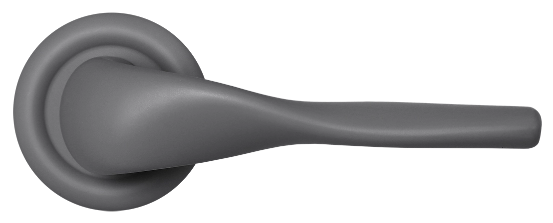 Ручка дверная LVB R7 SSW на круглой розетке, цвет Стокгольмский снегопад/Stockholm Snowfall фото купить в Кирове