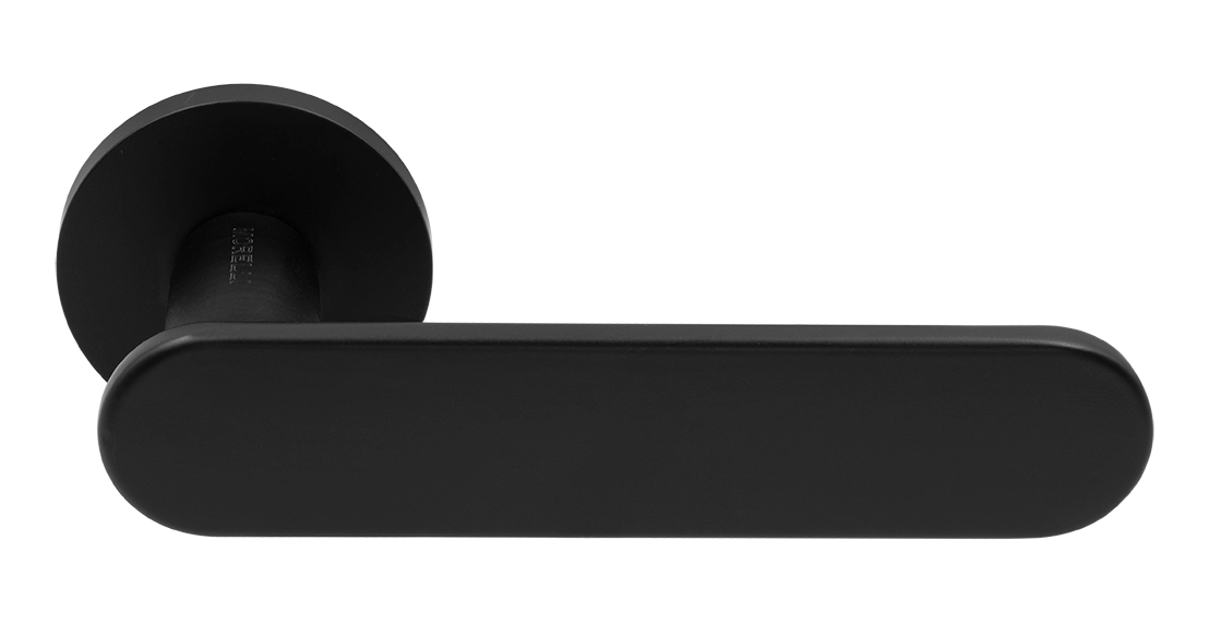 Ручка дверная MH-65-R6 R6 SEMPIONE BL на круглой розетке, цвет черный фото купить Киров