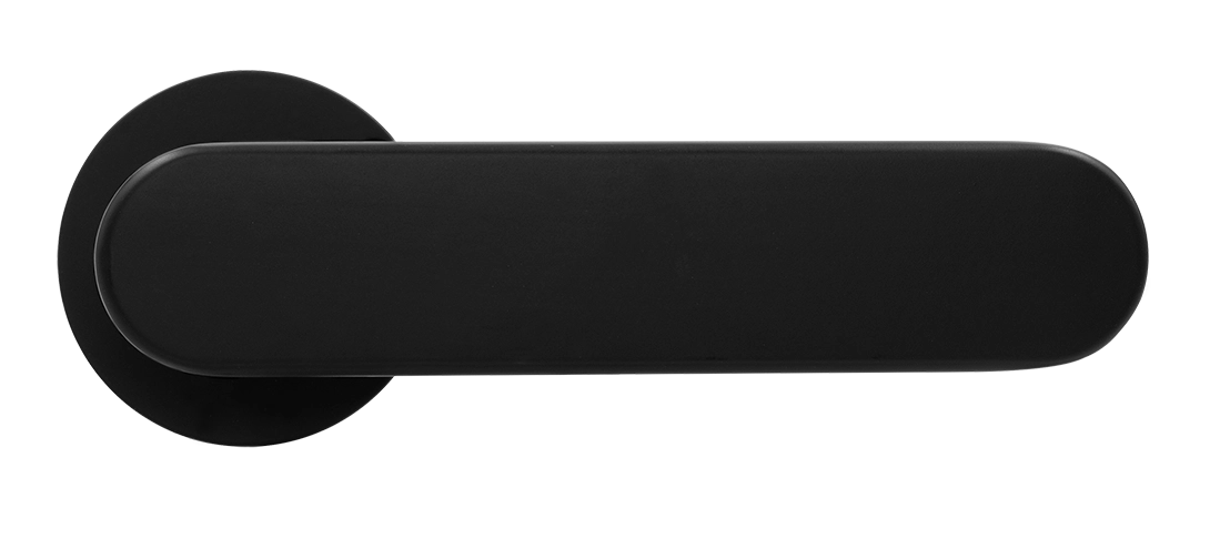 Ручка дверная MH-65-R6 R6 SEMPIONE BL на круглой розетке, цвет черный фото купить в Кирове