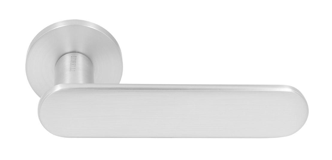 Ручка дверная MH-65-R6 SEMPIONE SC на круглой розетке, цвет матовый хром фото купить Киров