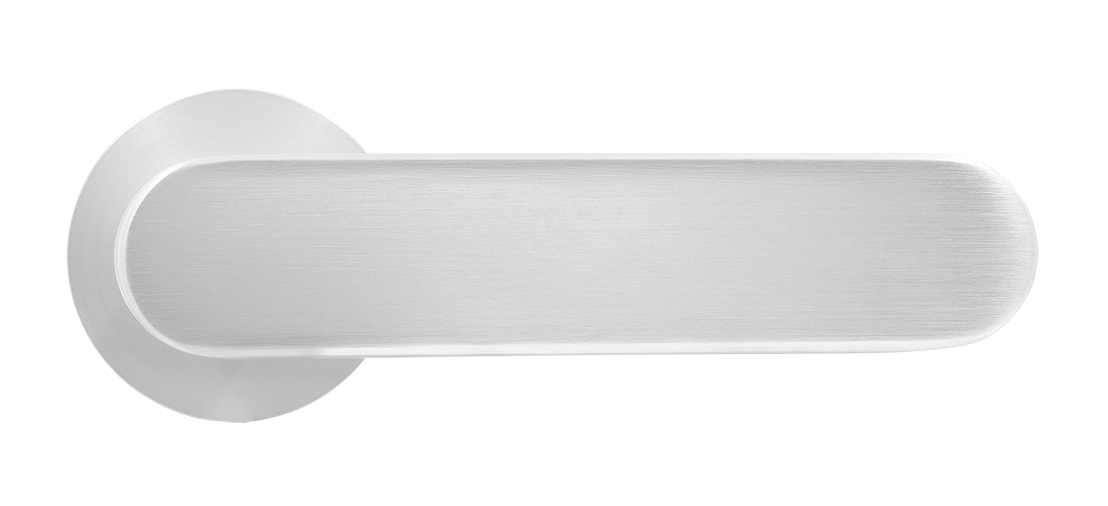 Ручка дверная MH-65-R6 SEMPIONE SC на круглой розетке, цвет матовый хром фото купить в Кирове