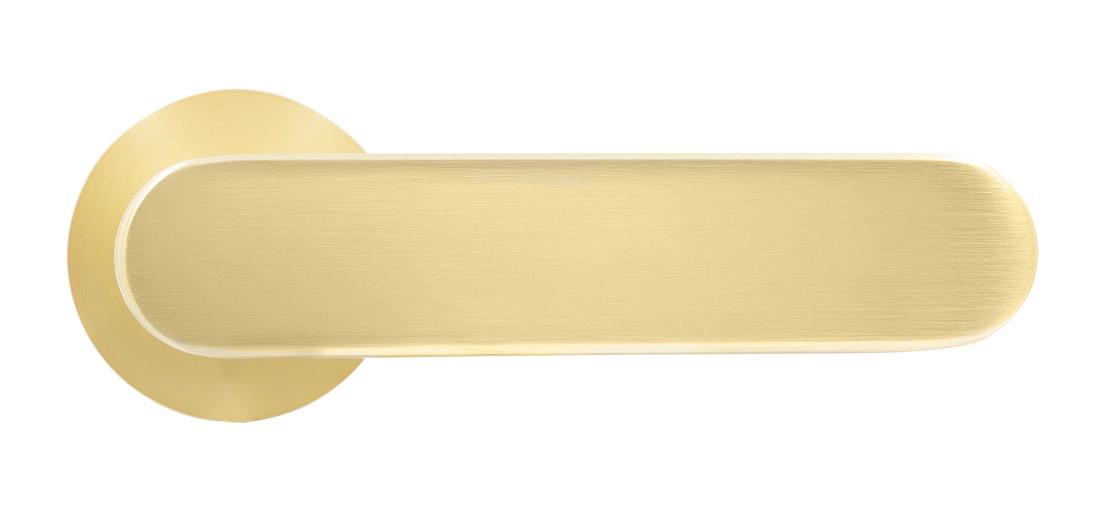 Ручка дверная MH-65-R6 SEMPIONE MSG на круглой розетке, цвет матовое сатинированное золото фото купить в Кирове