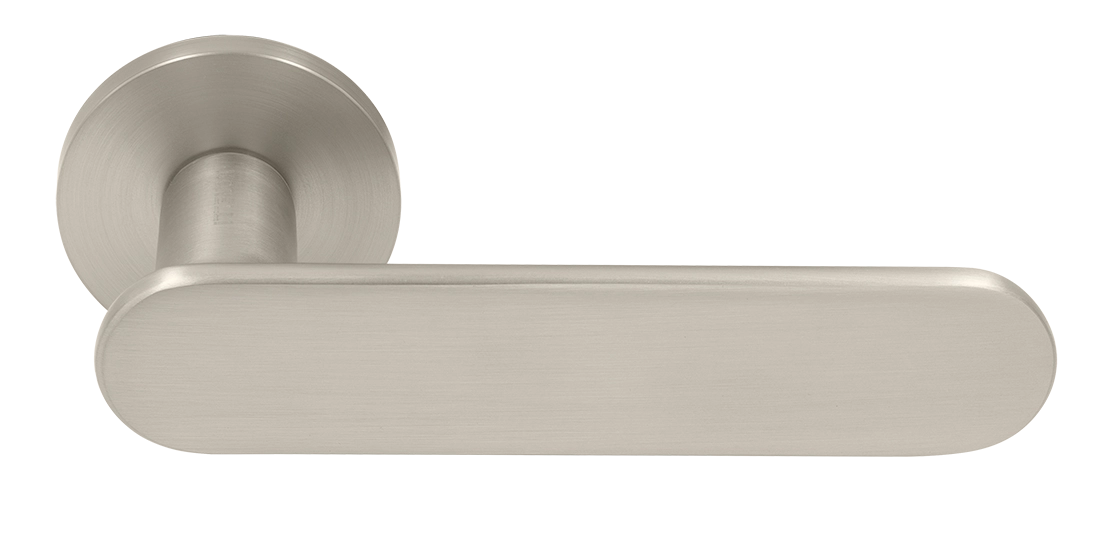 Ручка дверная MH-65-R6 SEMPIONE MSN на круглой розетке, цвет матовый сатинированный никель фото купить Киров