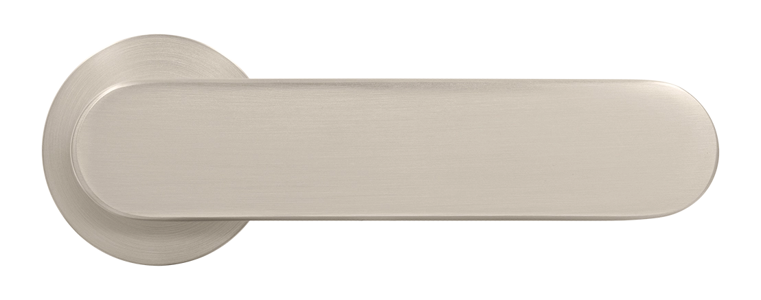 Ручка дверная MH-65-R6 SEMPIONE MSN на круглой розетке, цвет матовый сатинированный никель фото купить в Кирове