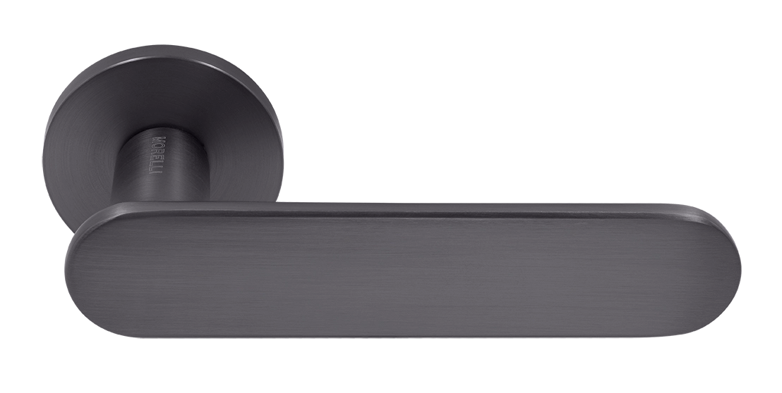 Ручка дверная MH-65-R6 R6 SEMPIONE GR на круглой розетке, цвет графит фото купить Киров