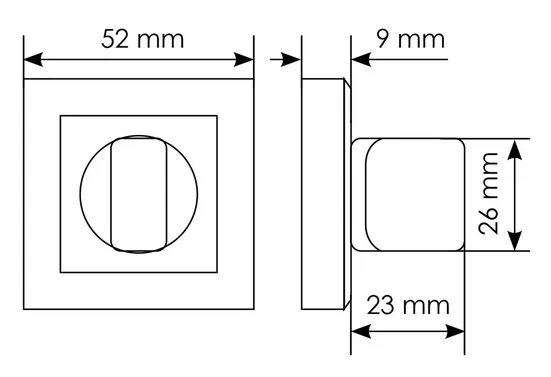 Комплект дверных ручек MH-28 BL-S с заверткой MH-WC-S BL, цвет черный  фотомореллиКиров