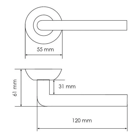 Комплект дверных ручек MH-03 BL с заверткой MH-WC BL + магнитный замок M1895 BL, цвет черный  фотомореллиКиров