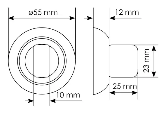 Комплект дверных ручек MH-03 BL с заверткой MH-WC BL + магнитный замок M1895 BL, цвет черный  фото дверная фурнитура Киров