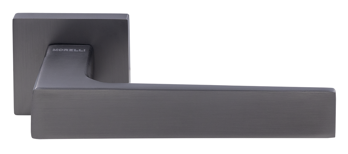 Ручка дверная MIRA  MH-54-S6 GR раздельная на квадратной розетке, цвет графит, ЦАМ фото купить Киров