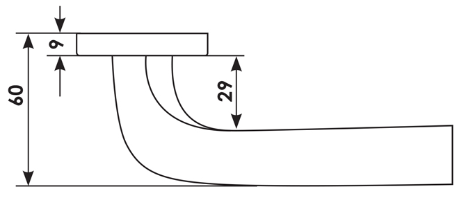 Ручка дверная COMETA R5 NIS раздельная на круглой розетке, цвет - матовый никель, ЦАМ фото фурнитура Киров