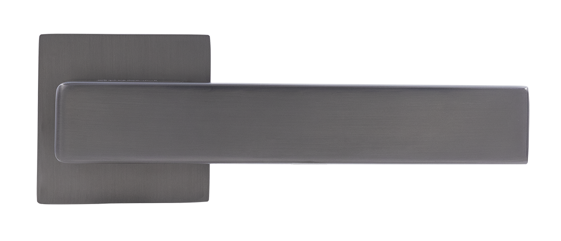 Ручка дверная LOT MH-56-S6 GR раздельная на квадратной розетке 6 мм, цвет графит, ЦАМ фото купить в Кирове