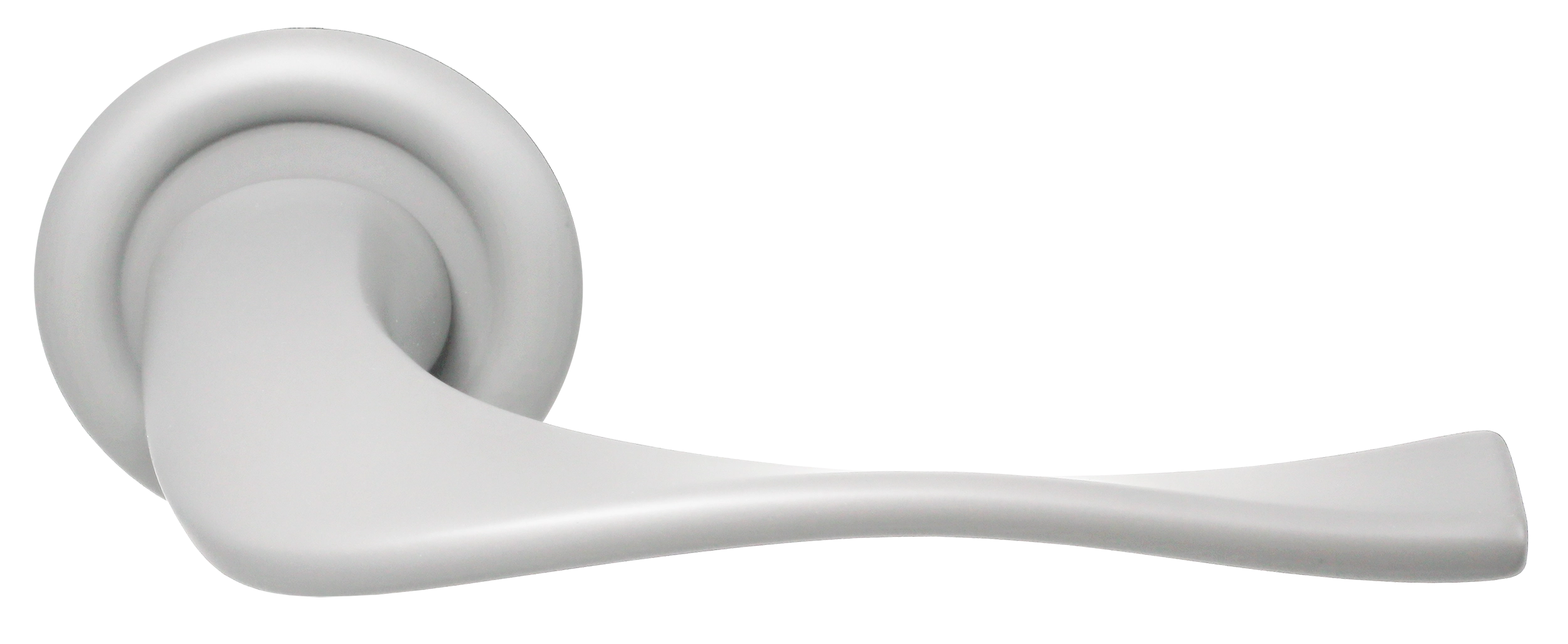 Ручка дверная SKYSCRAPER R7 SSW на круглой розетке, цвет Стокгольмский снегопад/Stockholm Snowfall фото купить Киров