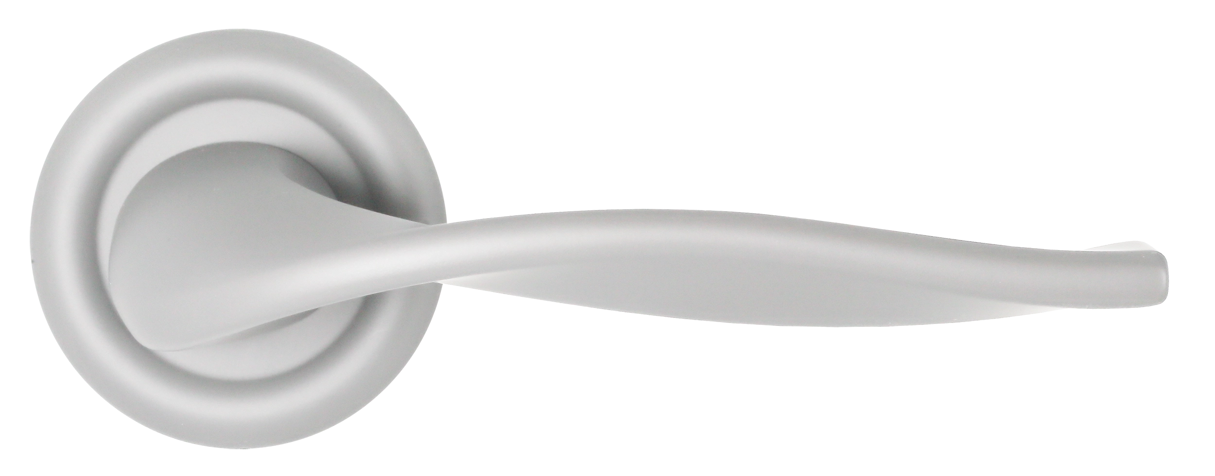 Ручка дверная SKYSCRAPER R7 SSW на круглой розетке, цвет Стокгольмский снегопад/Stockholm Snowfall фото купить в Кирове