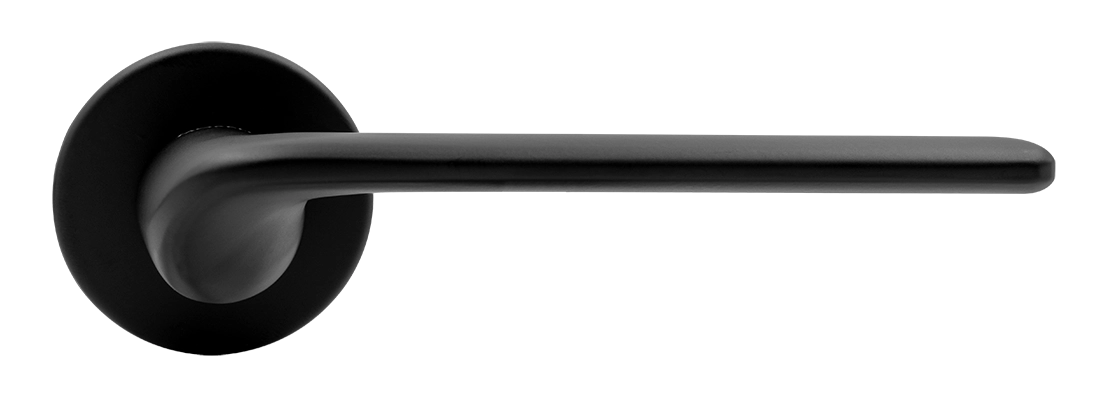 Ручка дверная TOMORROW R5 NERO-ST на круглой розетке, цвет черный soft-touch, ЦАМ фото купить в Кирове
