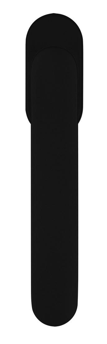 Ручка оконная LE BOAT W1 NERO-ST на прямоугольной розетке, цвет черный soft-touch, латунь фото купить в Кирове