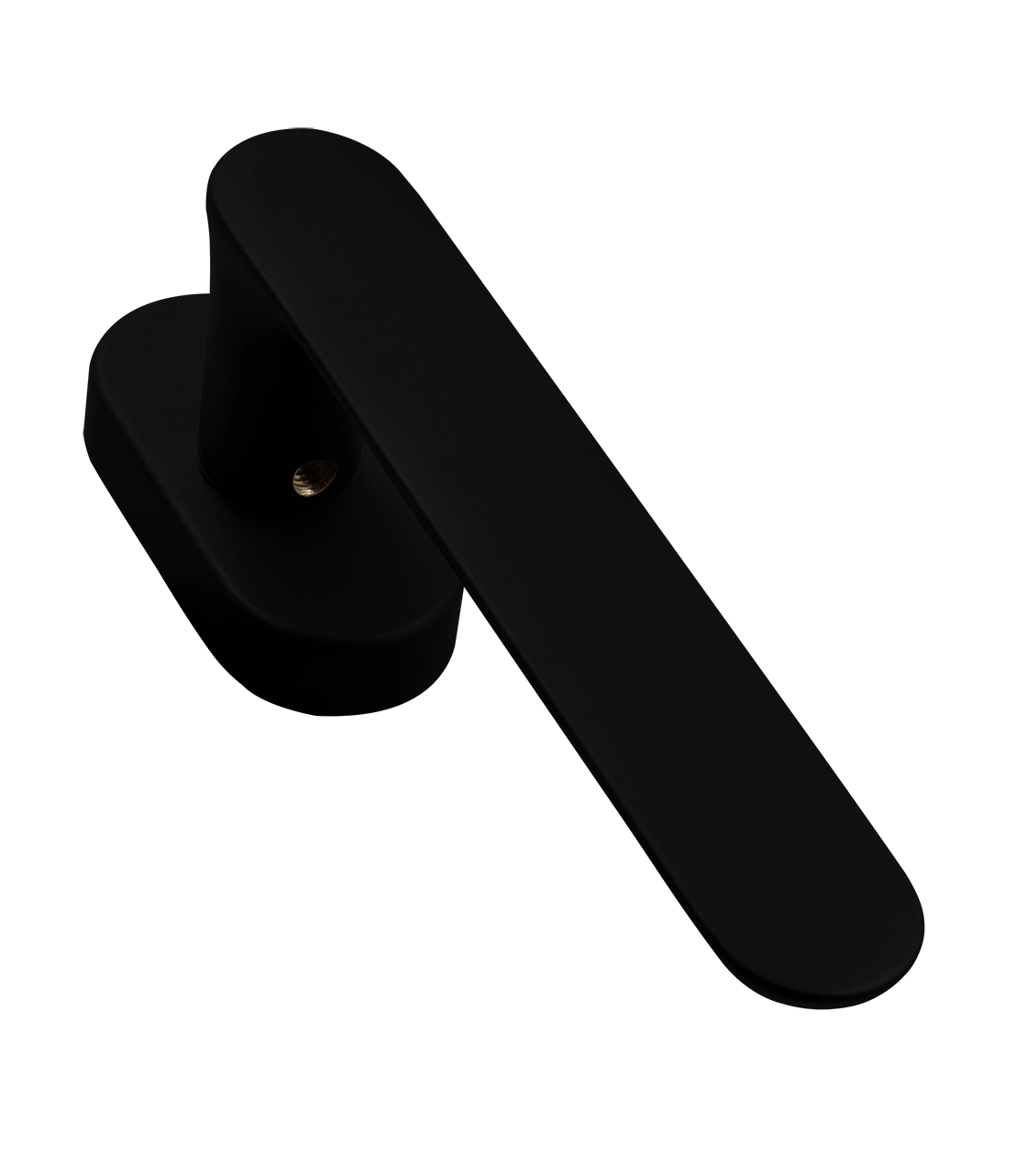 Ручка оконная LE BOAT W1 NERO-ST на прямоугольной розетке, цвет черный soft-touch, латунь фото фурнитура Киров