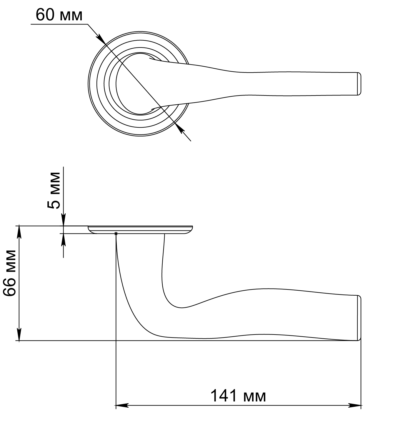 Ручка дверная LVB R7 AH на круглой розетке, цвет Осенний мёд/Autumn Honey фото фурнитура Киров