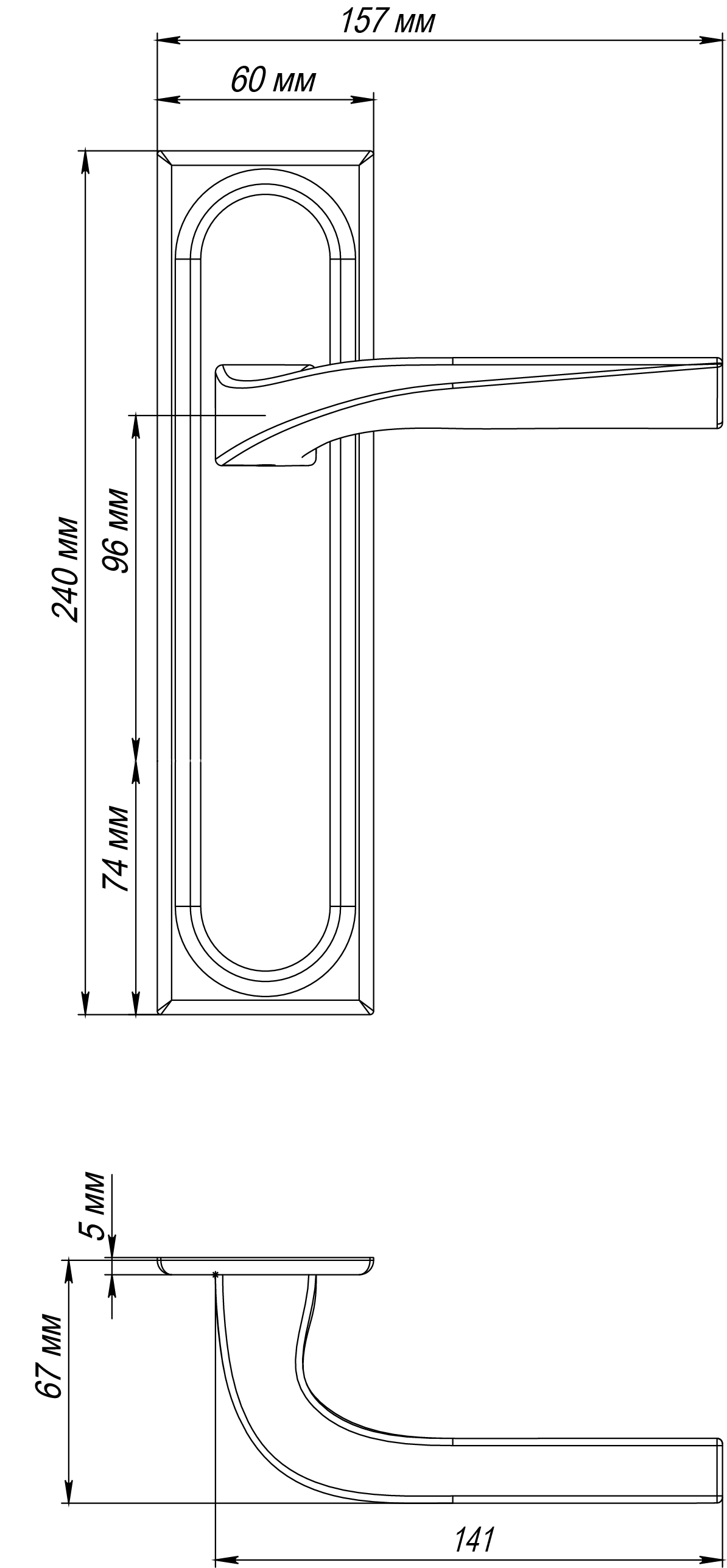 Ручка дверная WD CONCERT HALL PLS SMI на планке, цвет Весенняя дымка/Spring Mist фото фурнитура Киров