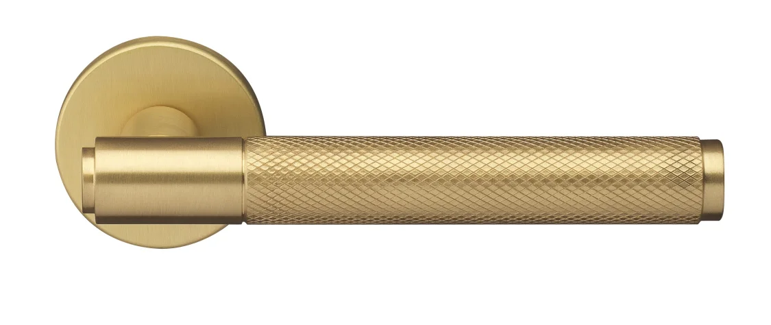 BRIDGE R6 OSA, ручка дверная с усиленной розеткой, цвет -  матовое золото фото купить Киров