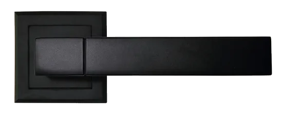 FUKOKU, ручка дверная на квадратной накладке MH-28 BL-S, цвет - черный фото купить в Кирове