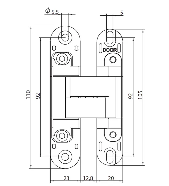 HH-19 B, скрытая петля, цвет - черный фото купить в Кирове