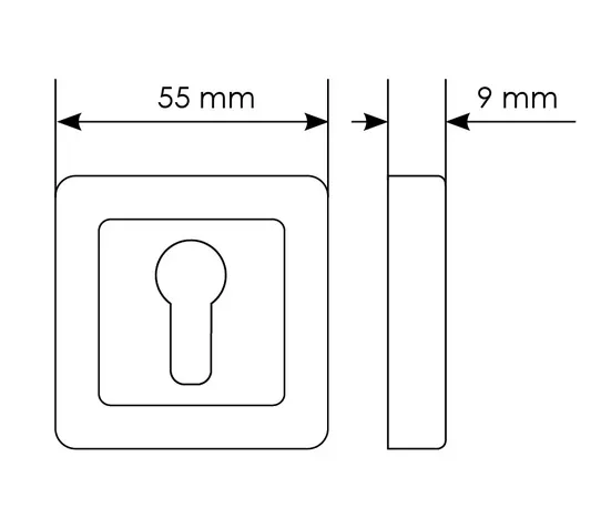 Накладка MH-KH-S55 GR/PC на ключевой цилиндр, цвет графит/хром фото купить в Кирове