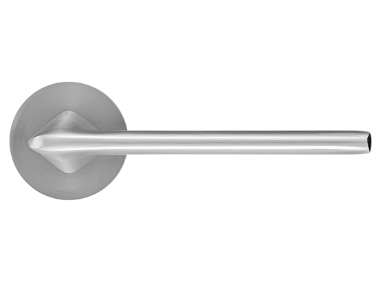 Ручка дверная "OAKA" на круглой розетке 6 мм, MH-61-R6 MSC цвет - мат. сатинированный хром фото купить в Кирове